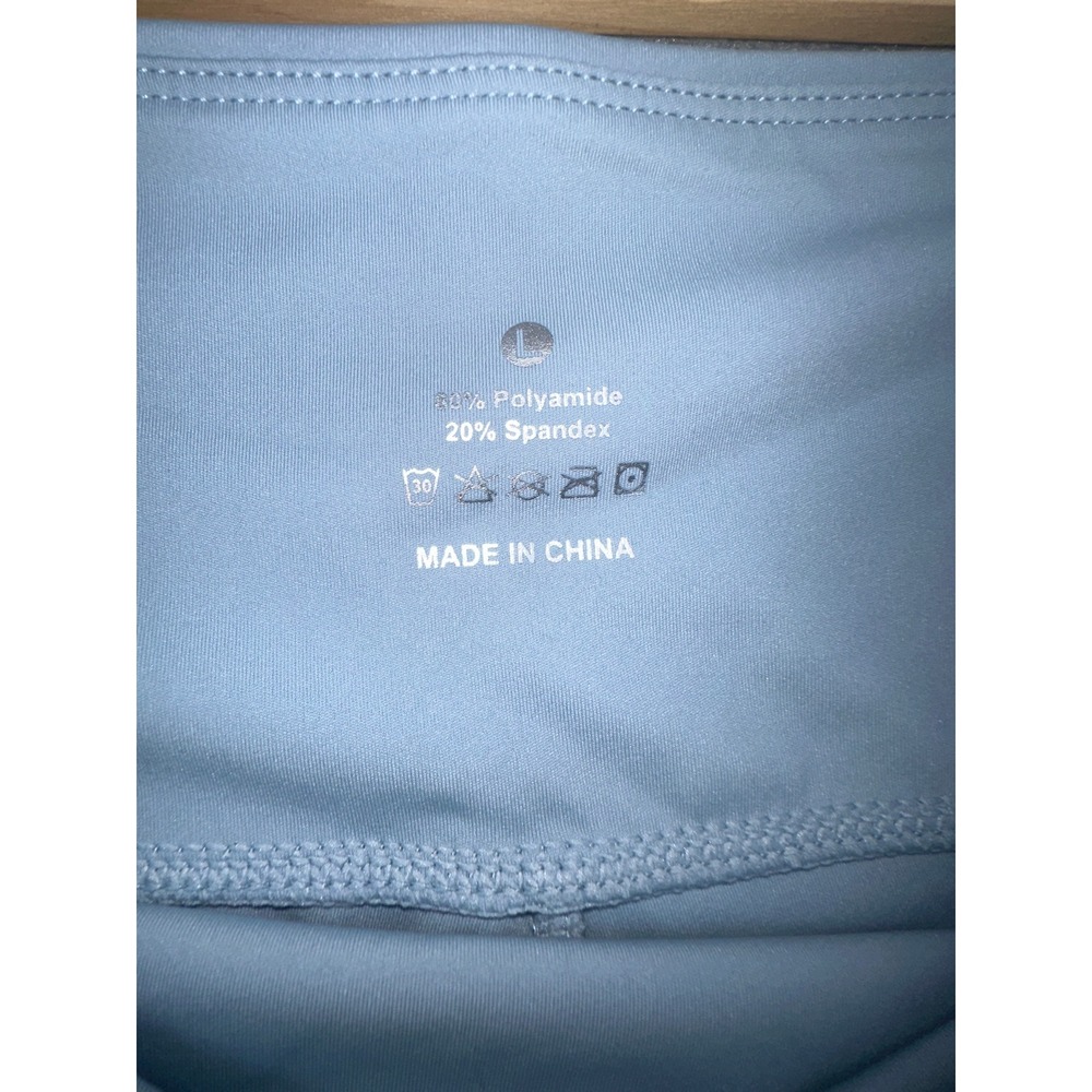 The Gym People Womens High Waisted Joggers Light Blue Athletic Yoga Pants Large - Picture 3 of 7